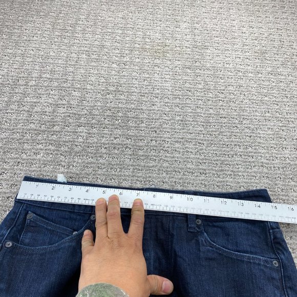 VOLCOM Riser Jeans Men 30 Dark Blue Denim Pants Slim Tapered Leg Casual Pockets - Picture 12 of 16